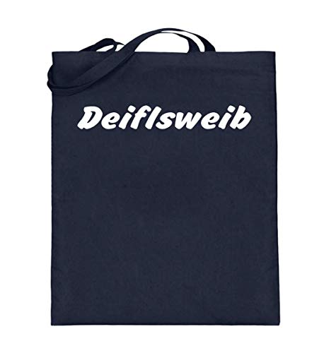 Sac en toile de jute solide Deiflsweib bleu foncé pour transporter de lourdes charges