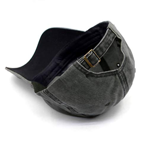 ユニ ヴィンテージ ウォッシュ加工 ダメージ加工 野球帽 ツイル 調節可能 お父さん帽 US サイズ: One Size カラー: ブラック