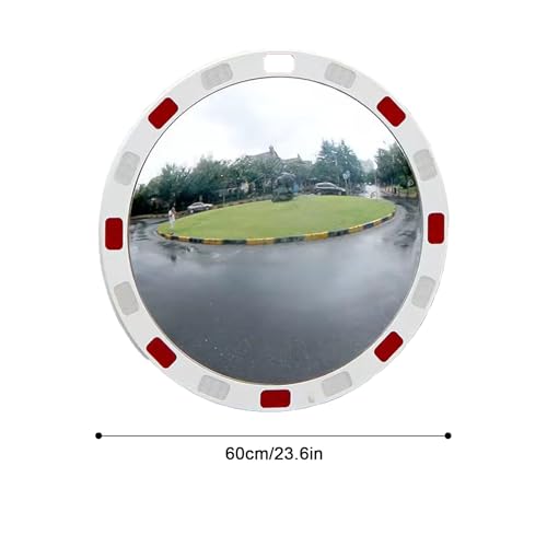 Miroir incurvé d'angle mort blanc de sécurité routière pour intersection et virage - 3