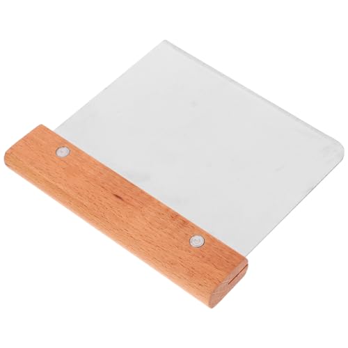 UPKOCH Raschietto per Impasto di Faggio con Scala Utensile da Cucina Multiuso per Pizza e Dolci Facile da Usare e Pratico per La Preparazione di Impasti e Ingredienti