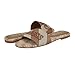 Guess Women's Harini Sandal, Medium Brown/White Stripe Multi 210, 8.5