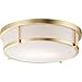 Maxim 10270WTSN Rogue Polycarbonate Drum Flush Mount, 3-Lights 120 Total Watts, 5"H x 17"W, Satin Nickel