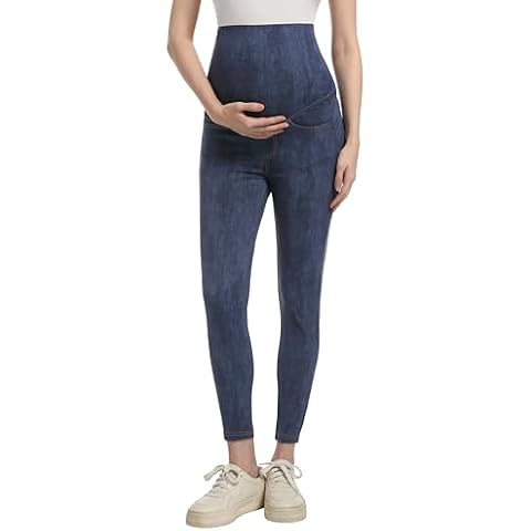 Foucome Maternity Jeans Over Belly Stretch Denim Pants Cover