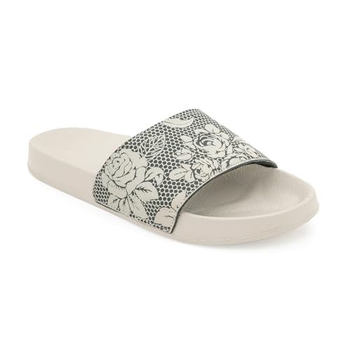 Image of Red Tape Womens Sliders in Slate Blue | Casual Pool Sliders | SLATE BLUE | 3 UK