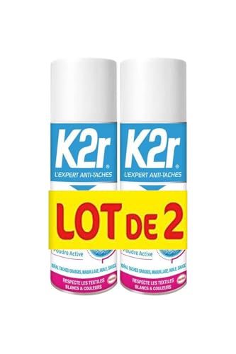 K2R – Détachant à sec – Lot de 2 x 200ML – Action rapide sans lavage – Vendu par lot