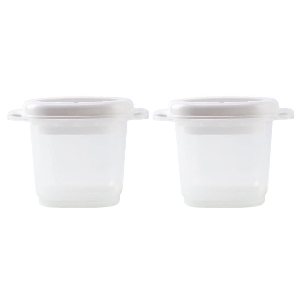 F FABOBJECTS® 2pcs Office Steamed Rice Boxes Rice Bowls Microwave Oven Rice Boxes Microwave Rice Cooker Cup Cookware White-image-13