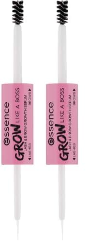 essence GROW LIKE A BOSS SERUM CEJAS & PESTAÑAS 6 ML, 1 item (Paquete de 2)