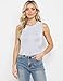 AURUZA Tank Tops for Women, Crewneck Loose Fit Basic Going Out Clothes Womens Fashion Casual Summer Sleeveless Shirts, L, White