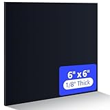 Baynactic Black Acetal Copolymer (POM/Delrin) Sheet,High-Performance Engineering Plastic for CNC Machining, Industrial Parts, Bearings & DIY Projects -1/8