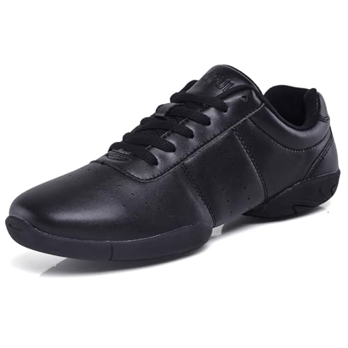 Boys Girls Cheer Shoes Cheerleading School Competition Lace Up Aerobics Gymnastics Wlaking Lightweight Sneakers
