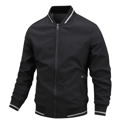 Generisch Veste d'hiver pour homme Veste Veste blouson ample Veste de sport et de loisirs pour homme, Noir , M