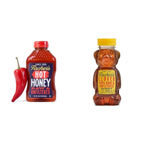 Fischer's Hot & Clover Honey, paquete familiar 36 oz miniatura 1