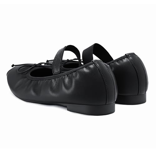 Athlefit Ballet Flats Shoes for Women Mary Jane Flats Bow Dressy Comfortable Round Toe Slip On Ballerina Flat Shoes4