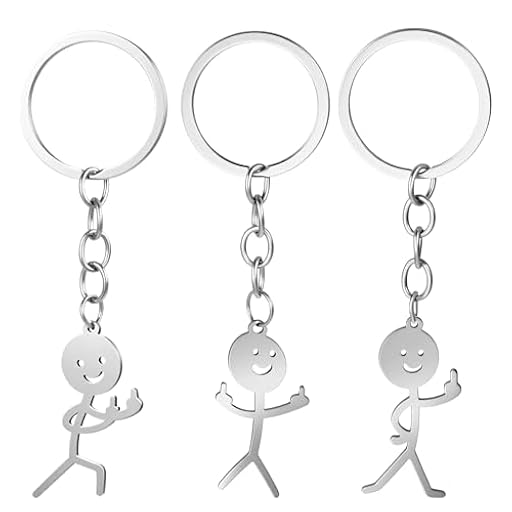 Ouligay Llavero divertido con el dedo medio, regalo para parejas, Halloween, 9 x 3 cm | Ya disponible en tu tienda friki favorita! En mundofriki.es!