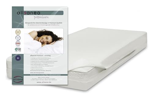 allsaneo Premium Allergiker Matratzenbezug 100x200x20 cm | Allergie Bezug extra weich und leicht | Anti Milben Encasing | Milbenschutz | allergendichter Zwischenbezug | Hohenstein Zertifiziert