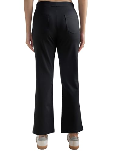 Image of Tokyo Talkies Women's Stretchable Bootcut Pants | High Rise Flared Trousers |Travel & Formal Wear|Workwear Trousers