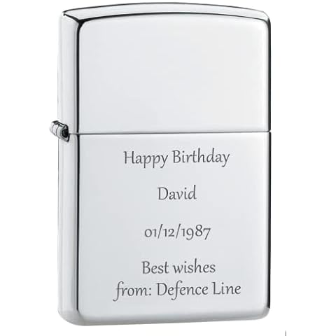 Limited Edition XL - Deep Laser Engraved Personalised Metal Lighter - Engraving Included for Birthdays, Anniversaries, Weddings and Valentines XL Cover