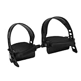 1 par de pedales de bicicleta estática con correa, husillo de 9/16 pulgadas (14,3 mm), pedales de bicicleta de giro ajustables y antideslizantes para spinning bike/ciclismo de interior/bicicleta