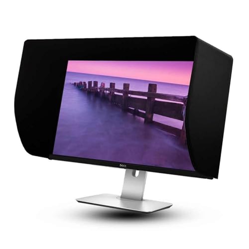 Evita reflejos con el parasol de cuero para monitor y visera ajustable de 32in
