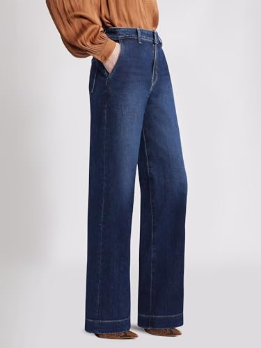 Image of Wide Leg Jeans for Women High Waist Stretch Cargo Denim Pants