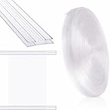 Frienda 1 Set 75 Feet Foldable Plastic Track for Flexible Plastic Letters Soft Letter Board Track for Letters Poster (Clear)