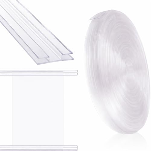 Frienda 1 Set 75 Feet Foldable Plastic Track for Flexible Plastic Letters Soft Letter Board Track for Letters Poster (Clear)