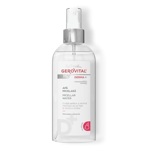 Gerovital H3 Derma+ Agua Micelar Dermatocosmética 150 ml | Para piel sensible | Limpia rostro y ojos | Reduce rojeces | Dermatológicamente testada