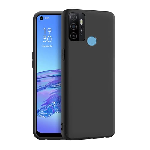 CEDO Oppo A53 / A33 Back Cover | Camera Bump Protection & Ultra Slim | Matte Soft Silicon Shock Proof Rubberised Back Case Cover (Black)- Best and cheap mobile covers in India