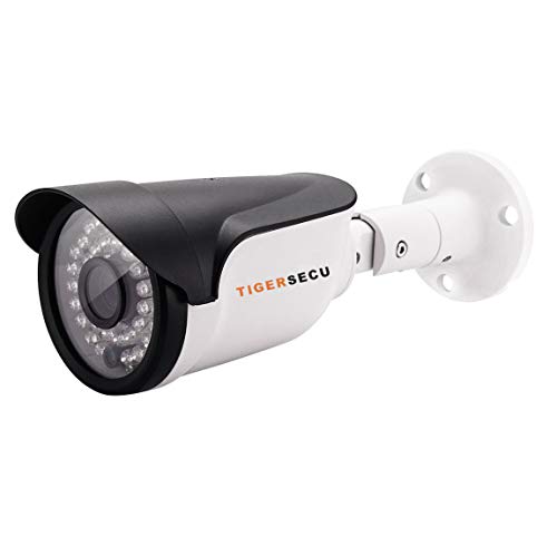 TIGERSECU Super HD 1080P Hybrid 4-in-1 Security Camera with OSD Switch, for TVI/CVI/AHD/CVBS/D1 DVR, Weatherproof for Indoor/Outdoor Use (Power Supply and Coaxial Cable Sold Separately)