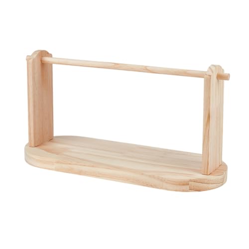 Image of OLYCRAFT Wooden Crochet Yarn Holder 1.3x0.5x0.6 Inch Ribbon Organizer Rack Storage Holder Single Revolving Yarn Storage for Crochet Handmade Wooden Yarn Dispensers Crochet Tools