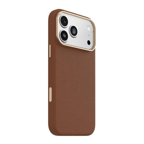 Image of OtterBox iPhone 17 Pro Max Symmetry Series Cactus Leather Case - Desert Saddle - Brown - Slim, Premium Protective iPhone Case