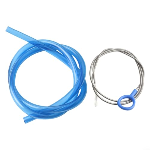 Tubo de hidratación con cepillo de limpieza, rendimiento fiable para todas las actividades al aire libre (azul)