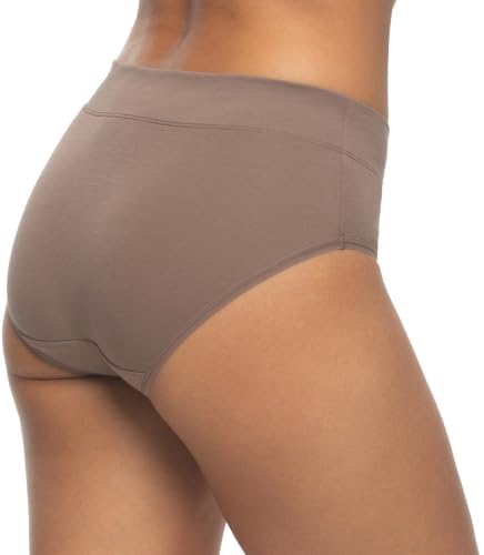 Image of Felina Womens 5 Pack Pima Cotton Wide Waistband Hipster