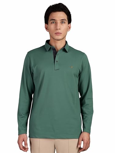 Image of STELLERS Men's Full Sleeve Polo T-Shirt | Premium Cotton | streatchable | Enzyme bio Washed | Feather Touch Feel | Sustainable