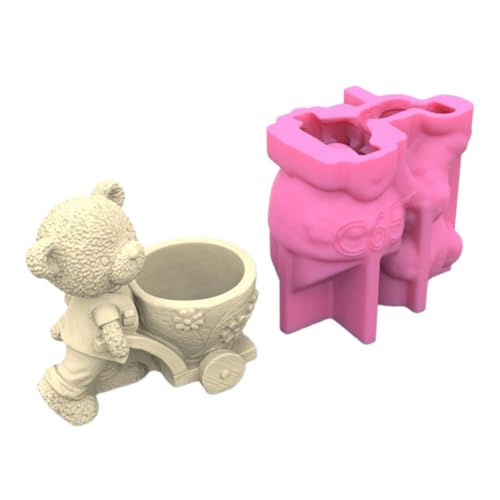Moule silicone ours haute précision pour plâtre et ciment - 5