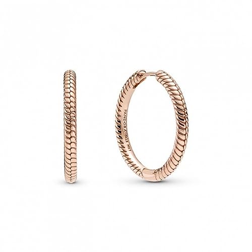 PANDORA Moments Charm Hoop Earrings - Great Gift for Women - Stunning Women's Earrings - 14k Rose Gold