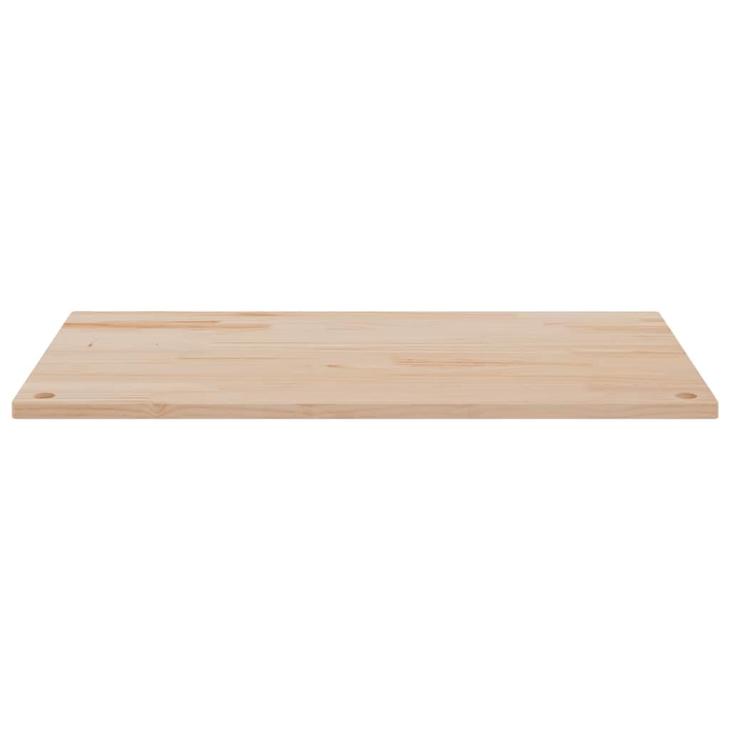 Schreibtischplatte Massivholz Kiefer 110x55x2,5 cm mit Kabellöchern, Unbehandelte Holzplatte für Büro Homeoffice Arbeitsplatz, Ergonomische Tischplatte für Schreibtischzubehör und