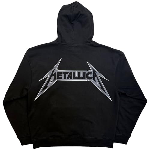 Image of Rock Off officially licensed products Metallica M Bolt Band Logo Pullover Hoodie M Black
