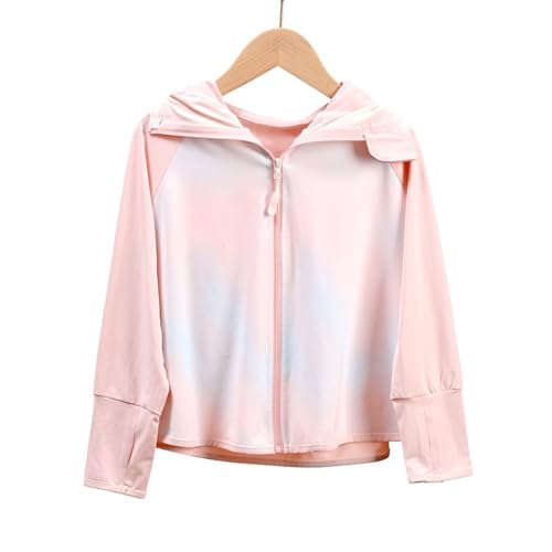 Kids Cooling Ice Silk UPF50+ Sun Protection Hoodies Trendy Tie Dye Zip-Up Sun Shirt Girls Boys Hooded Jacket for 2-12 Years2