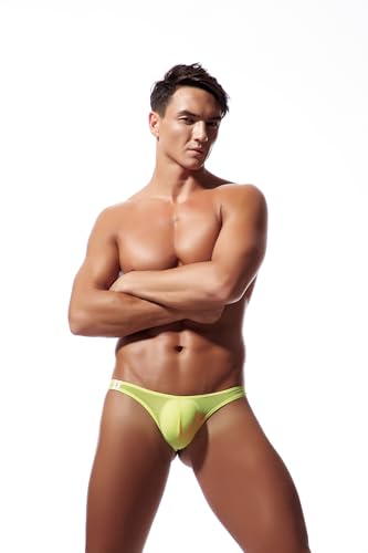 Mens Bikini Briefs Sexy U Convex Bulge Pouch G-string Thongs Underwear Ice Silk Panties3