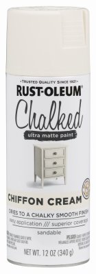 Rustoleum 302596 12 Oz Chiffon Cream Chalked Ultra Matte Spray Paint