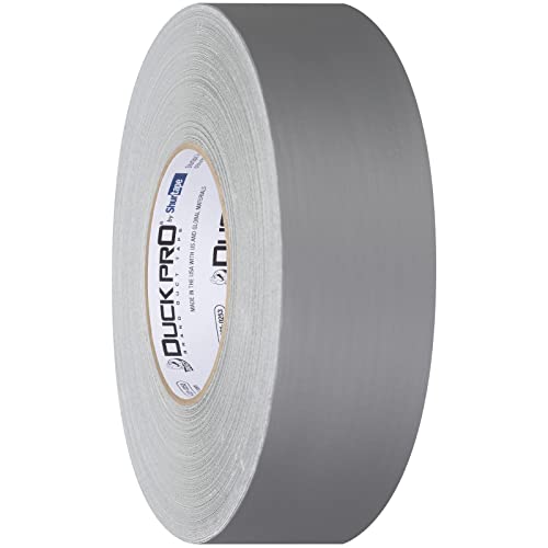 Image of Shurtape Duck Pro Professional Grade, Clean Removal Duct Tape for Indoor /Outdoor, Bundling and Repair, 48mm x 60yd, 12.2 mil, Metallic Silver, 1 Roll (105458)