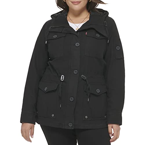 Anorak femme avec cordon de serrage et poches cargo militaires