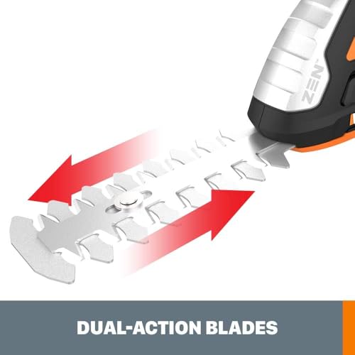 WORX Cordless Grass Shear & Shrub Trimmer, 20V 4" + 8" Bush Trimmer, WG801 - image 3