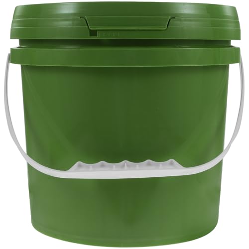 Ciieeo 5l Food-Grade Pp Paint Storage Bucket with Lid Sealed Plastic Paint Container for Outdoor and DIY Painting Grass Green for Tools and Home Improvement