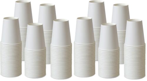 Image of Paper Cups 300 Pack - 8 Oz Hot and Cold Paper Coffee Cups