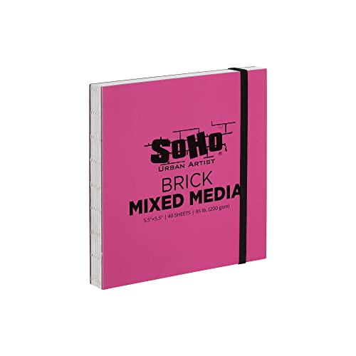 Carnet de croquis SoHo Urban Artist brique 14x14cm papier 200g idéal pour techniques mixtes