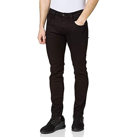 Replay Anbass Slim Fit Black Jeans with Stretch Cover