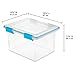 Sterilite 8-Pack Gasket Box, Weather-Resistant Storage Bins with Latching Lids, 32 Quart - Heavy-Duty Organizing Containers for Closet, Bathroom, and Office