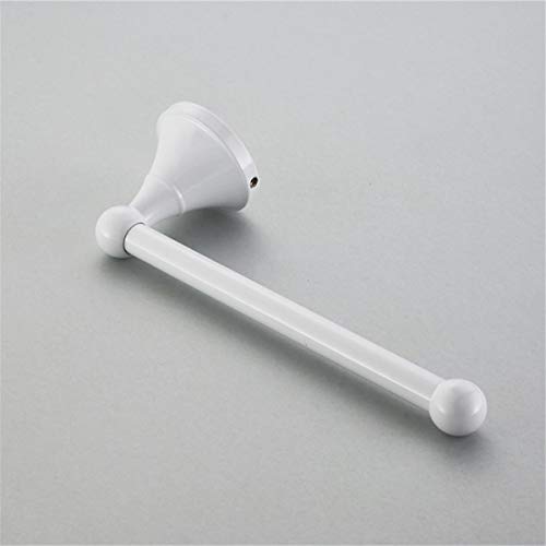 Flybath Toilet Paper Roll Holder Bar Without Cover Brass Wall Mounted, 20 Cm/7.87 Inches, White #TOP3